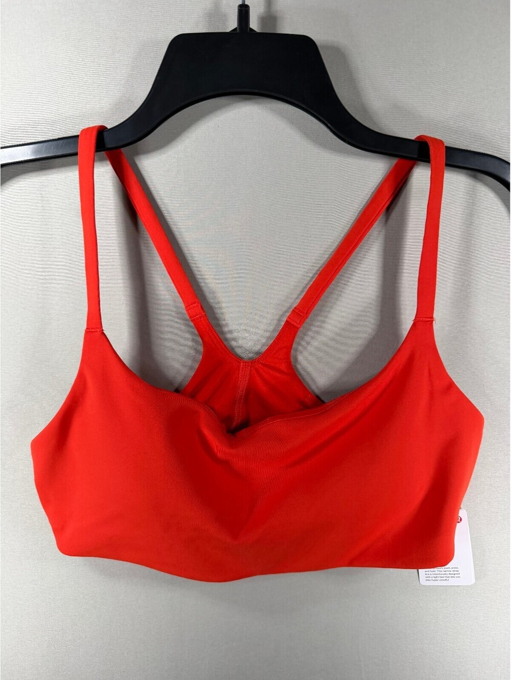 Lululemon Wunder Train Strappy Racer Bra A/B in Cherry Amber Red, Size 10 NWT